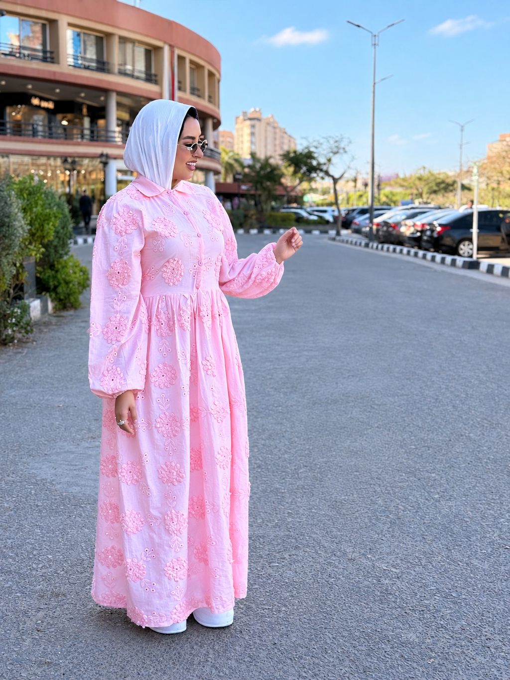 Embroidered Cotton Maxi Dress