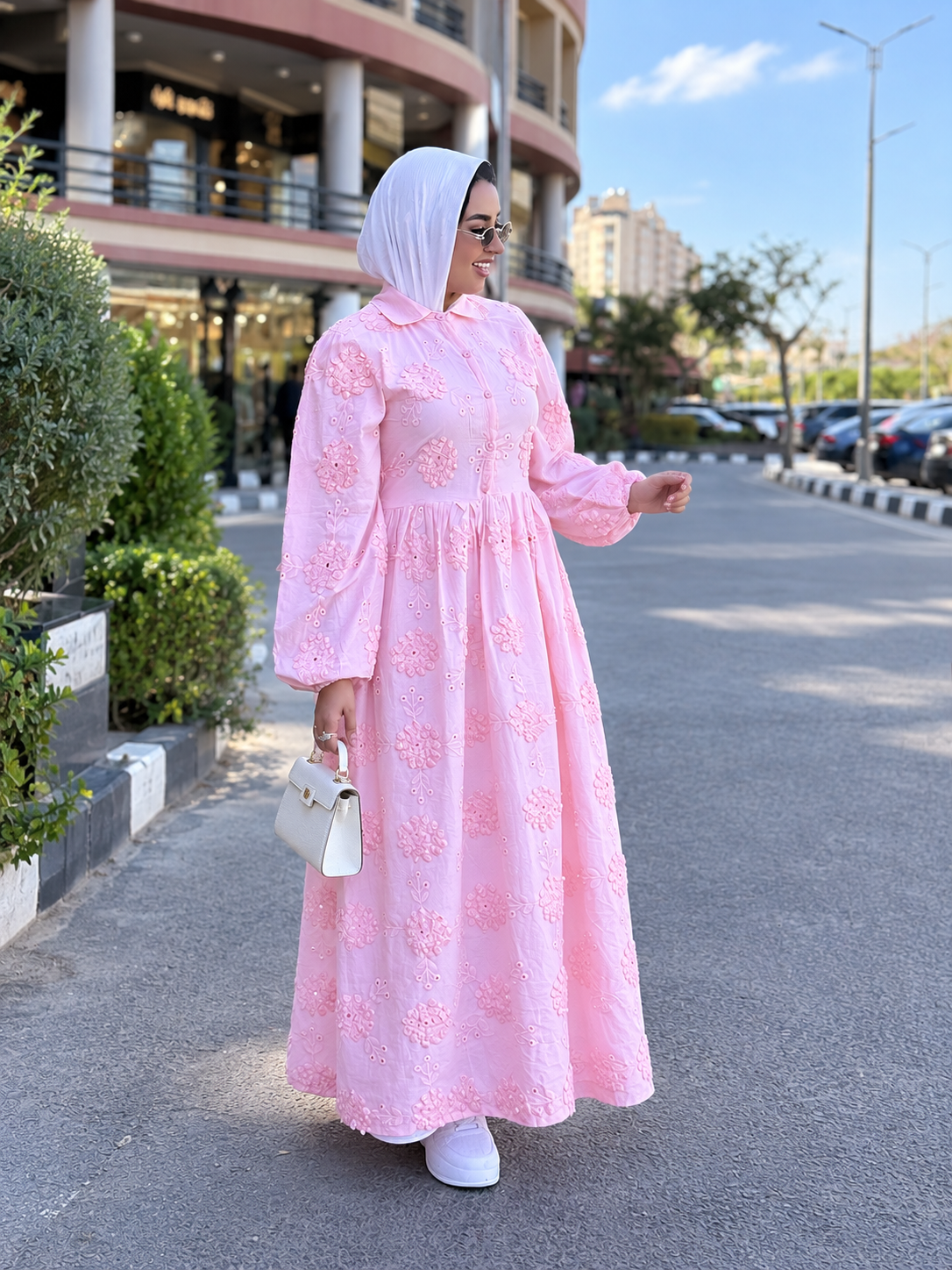 Embroidered Cotton Maxi Dress