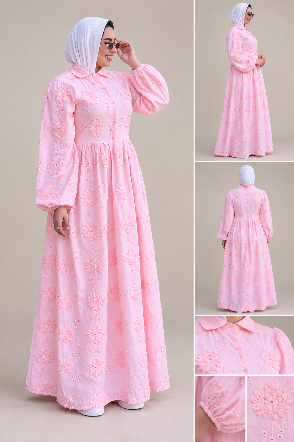 Embroidered Cotton Maxi Dress