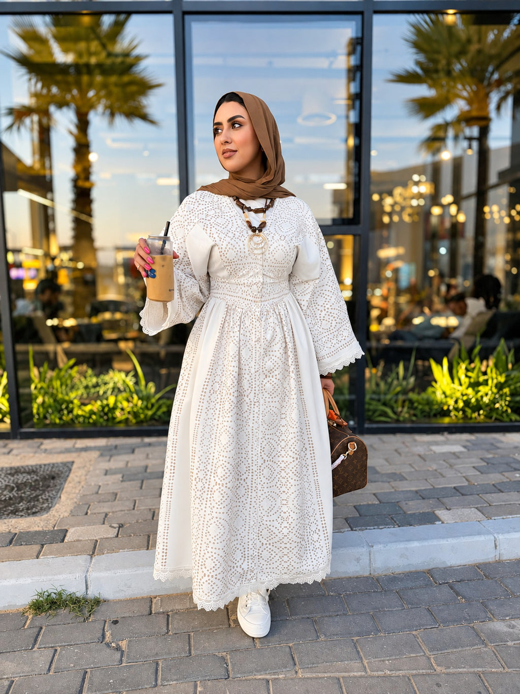 Off-White Butterfly Dress