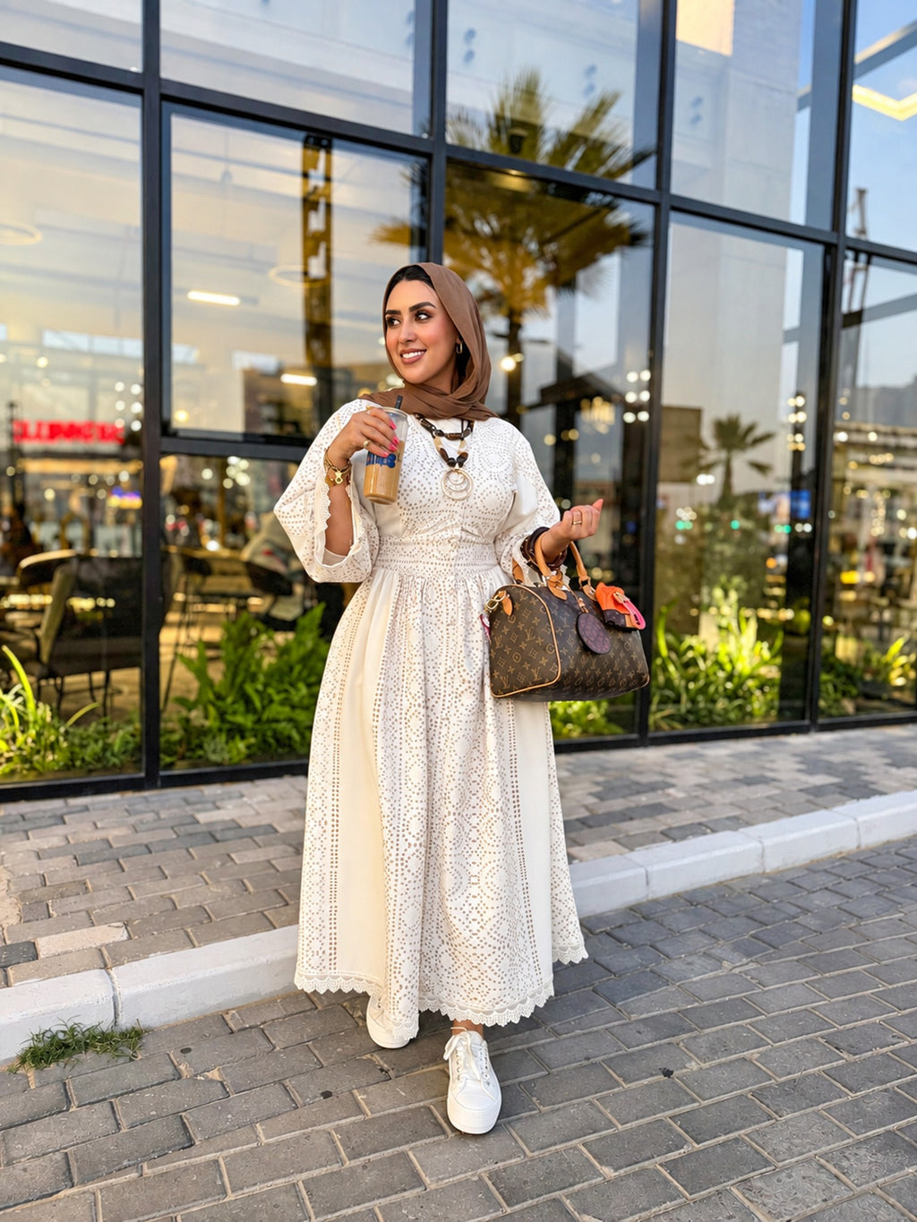 Off-White Butterfly Dress