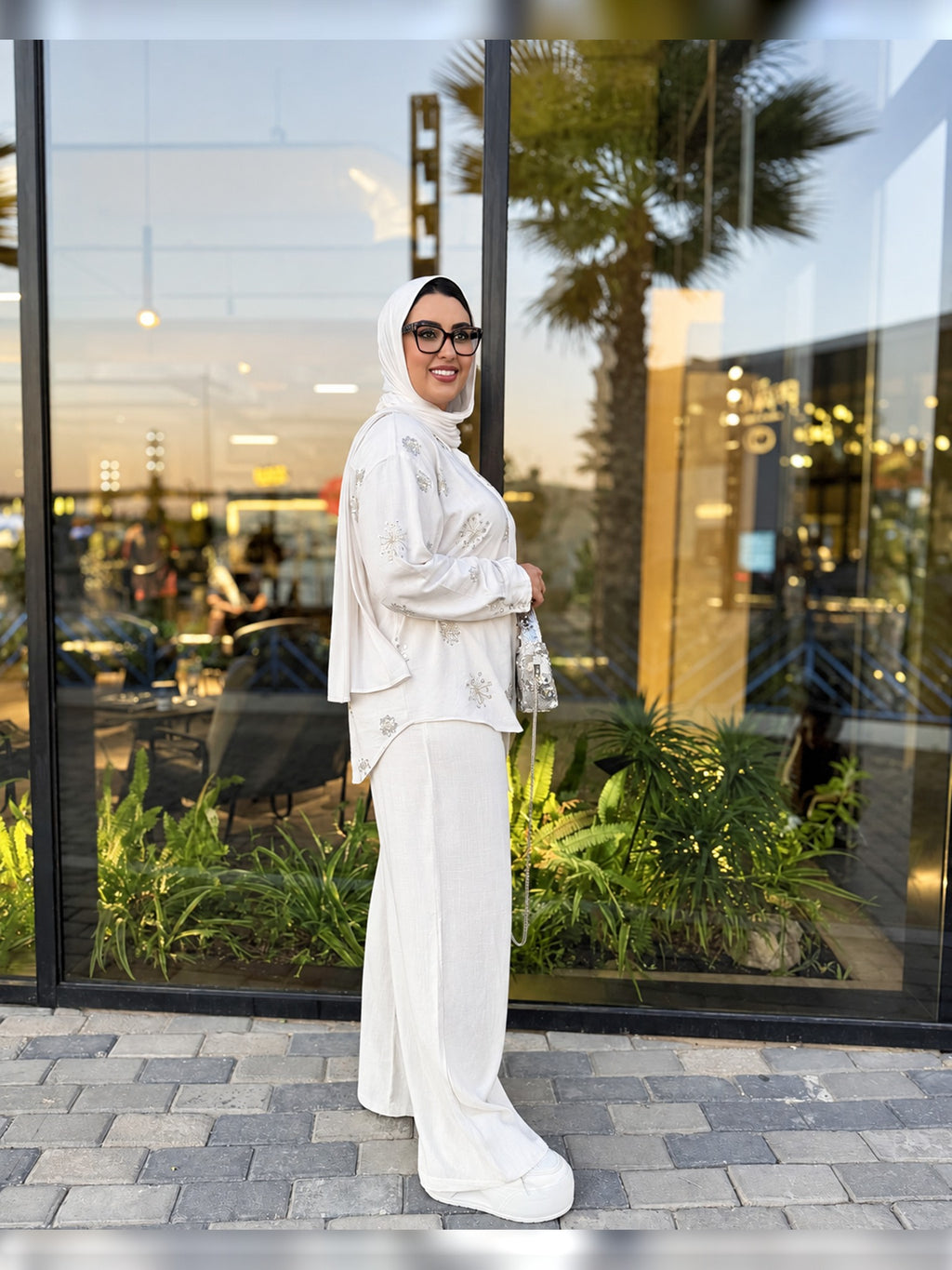 Yasmin Sequin Linen Suit