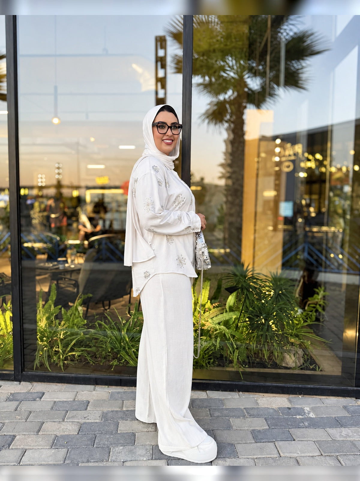 Yasmin Sequin Linen Suit