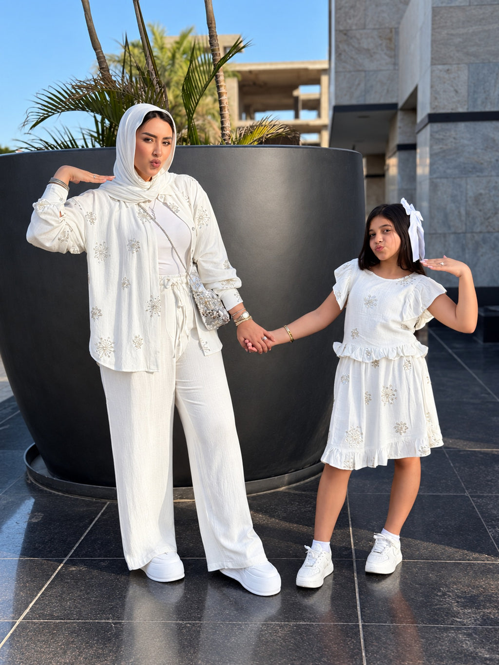 Yasmin Sequin Linen Suit