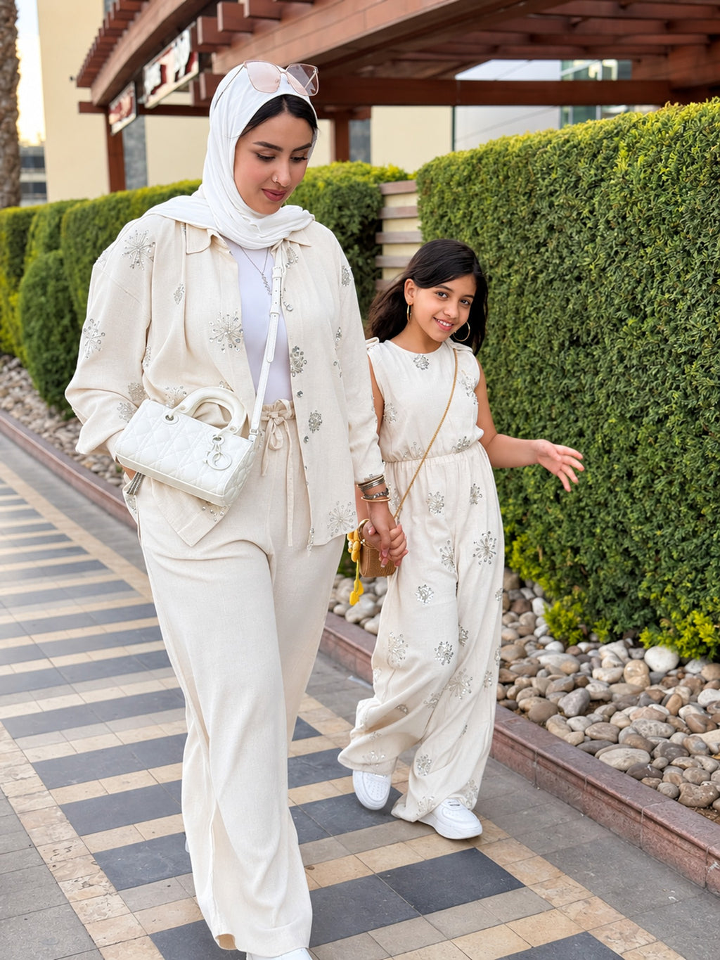 Yasmin Sequin Linen Suit