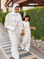 Yasmin Sequin Linen Suit