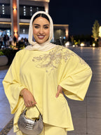 Laila Embellished Cape Set