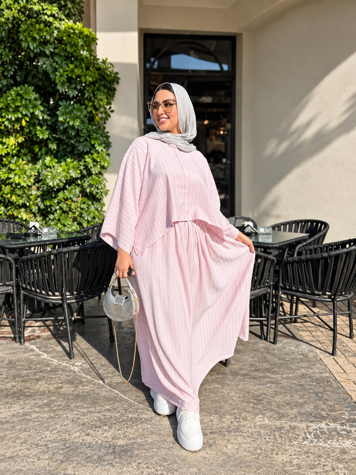 Pinstripe Flowing Two-Piece Set