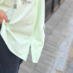 Floral Embellished Oversized Chemise