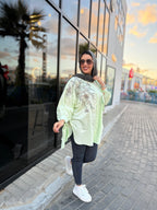 Floral Embellished Oversized Chemise