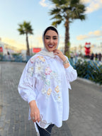 قميص نوم مزين بزهور ثلاثية الأبعاد