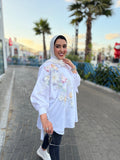 قميص نوم مزين بزهور ثلاثية الأبعاد