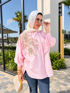 Blush Blossom Embellished Chemise