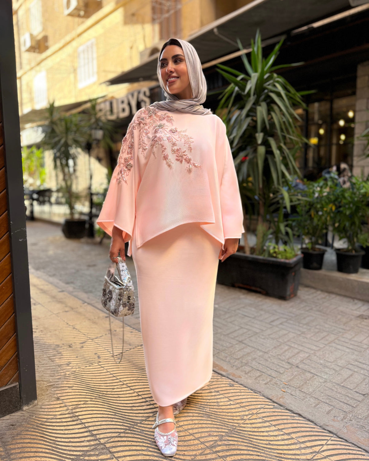 Blush Blossom Embellished Set